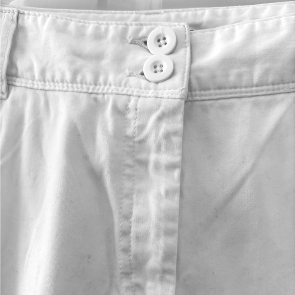 Charter Club Classic Fit Cropped Pants capris white embroidered pockets NWT 14 - Picture 4 of 6